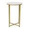 Flash Furniture Hampstead Collection End Table - Modern White Marble Finish Accent Table with Crisscross Brushed Gold Frame NAN-JH-1787ET-MRBL-GG - alternate 9